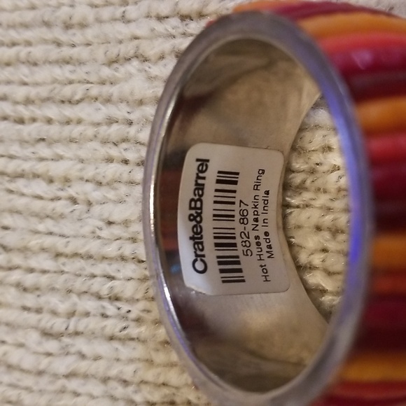 8 Crate&Barrel Napkin Rings Set - Picture 7 of 11